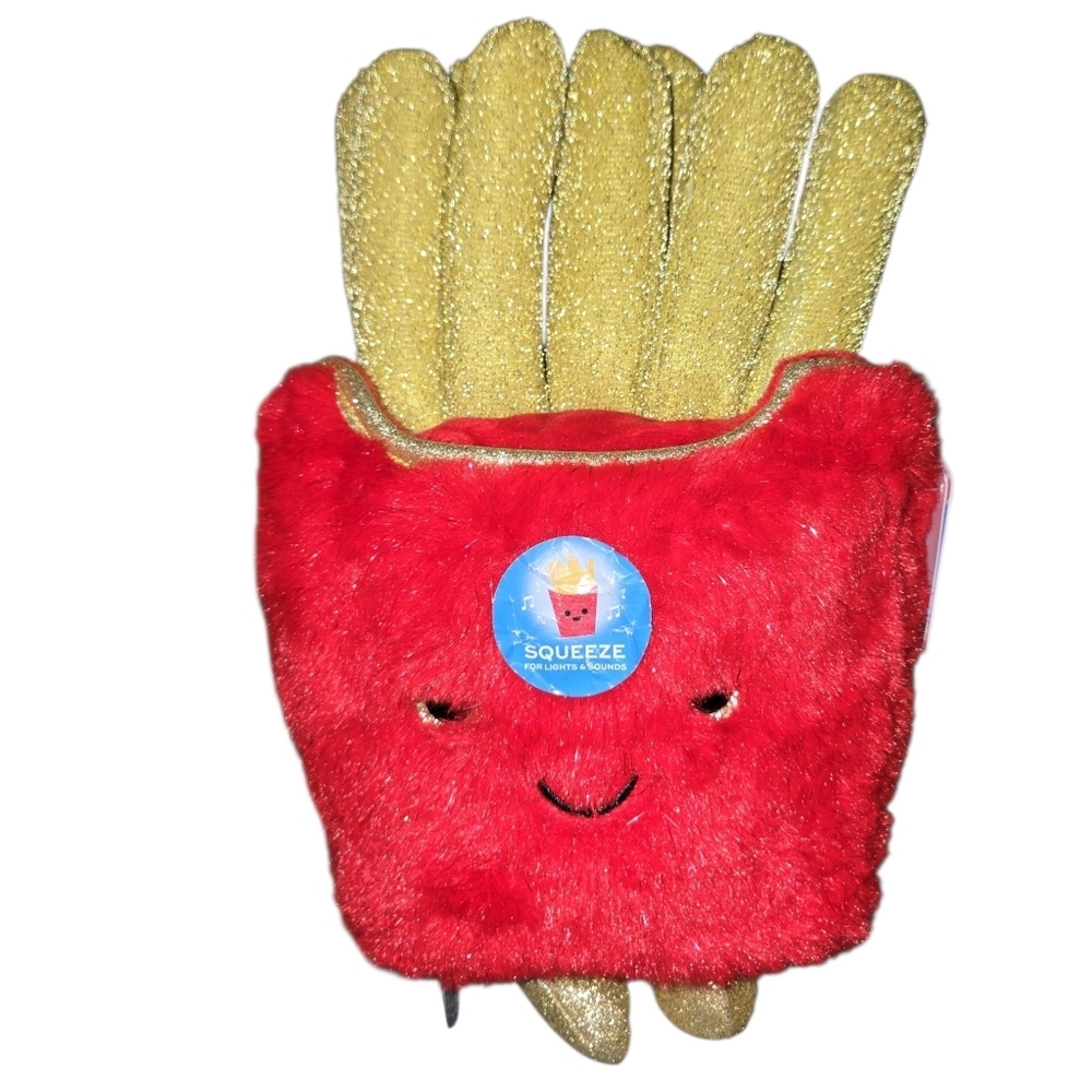 FAO Schwarz Snack Shop Plush Toy, French Fries, Lights And Music, NWT!!